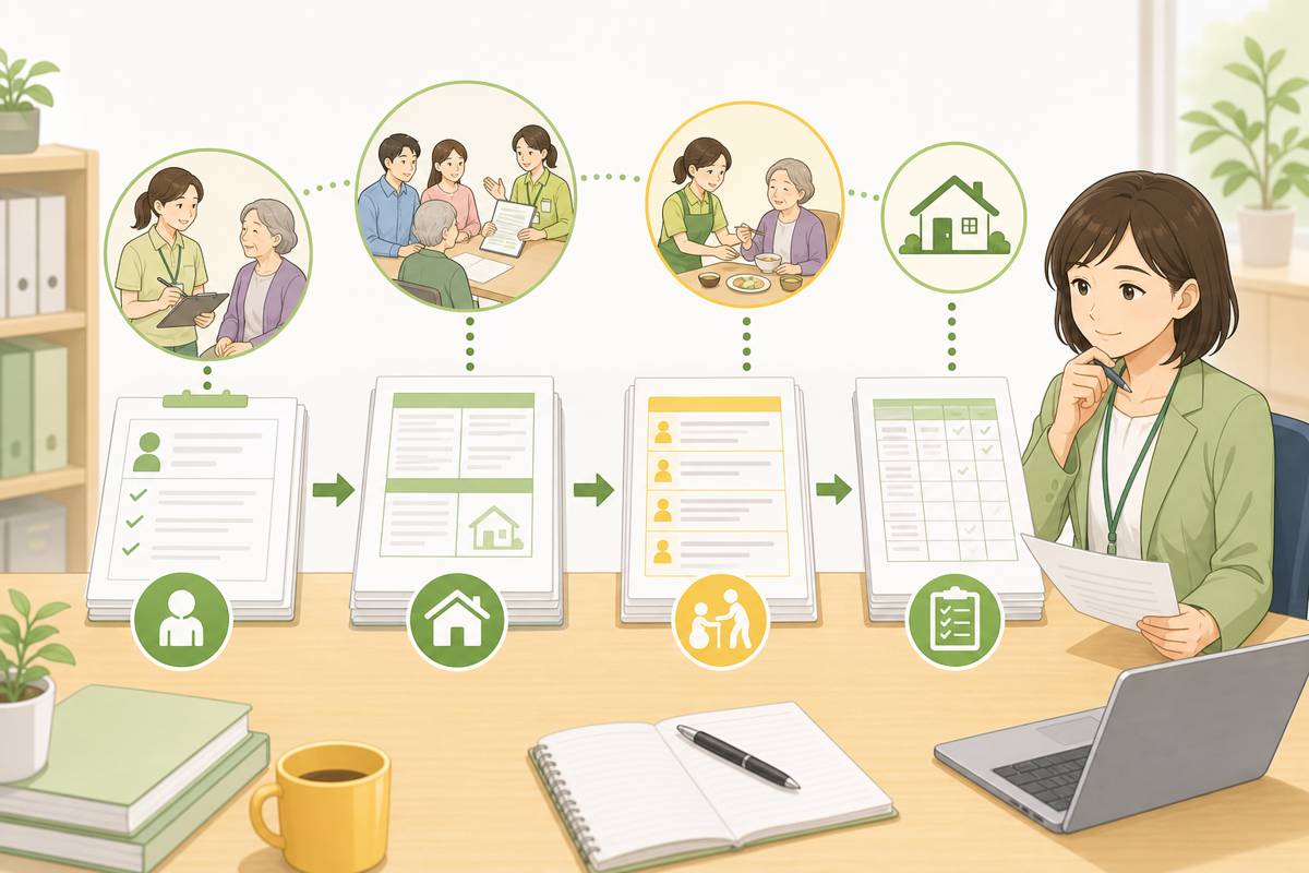 訪問介護計画書とケアプランの関係を確認するサービス提供責任者