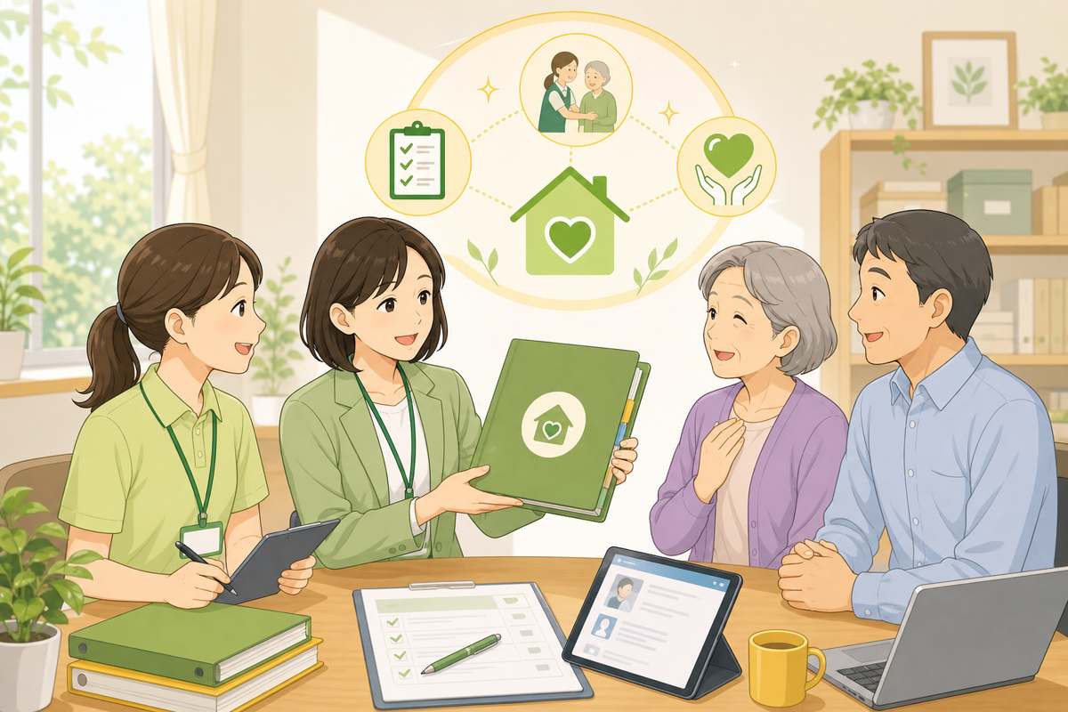 訪問介護計画書を整備して安心して運営するイメージ