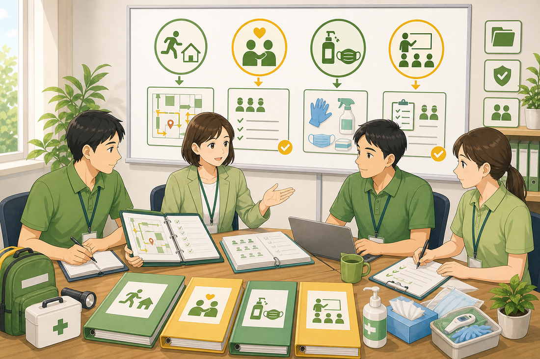 訪問介護の運営規程や体制整備を確認する場面