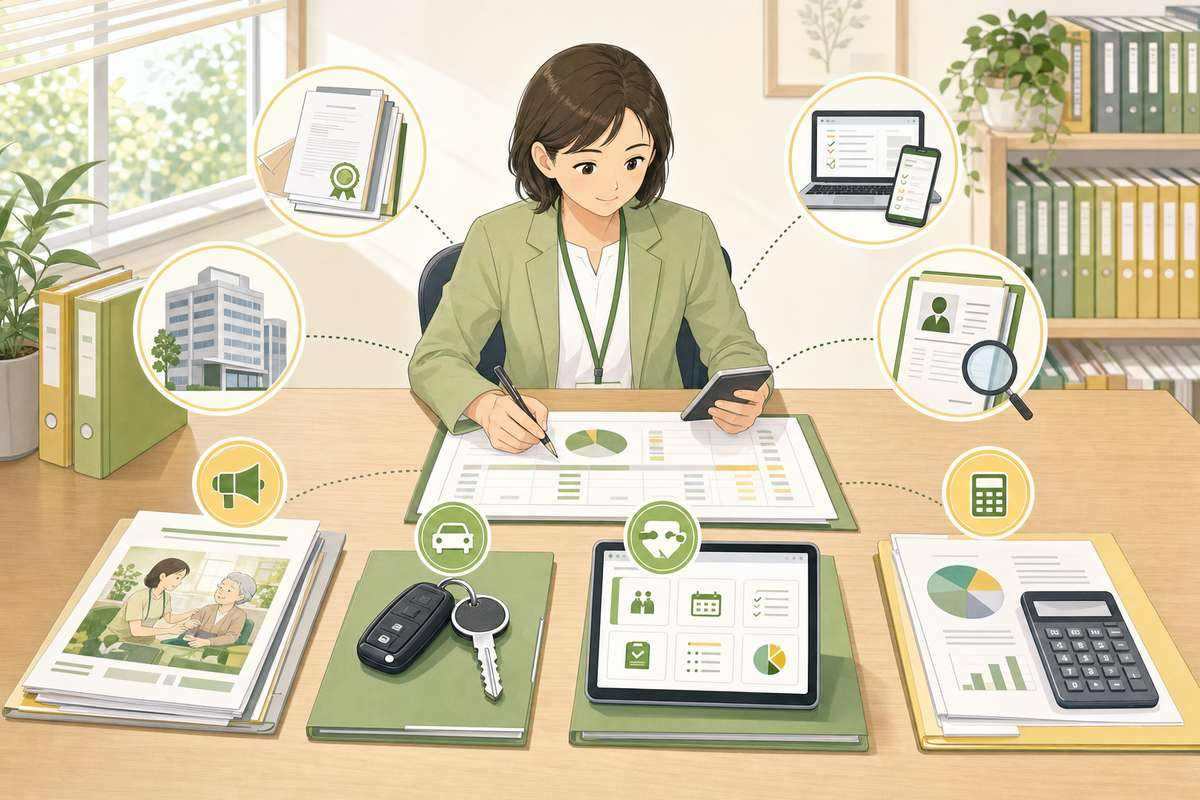 訪問介護フランチャイズ契約の注意点を確認する場面