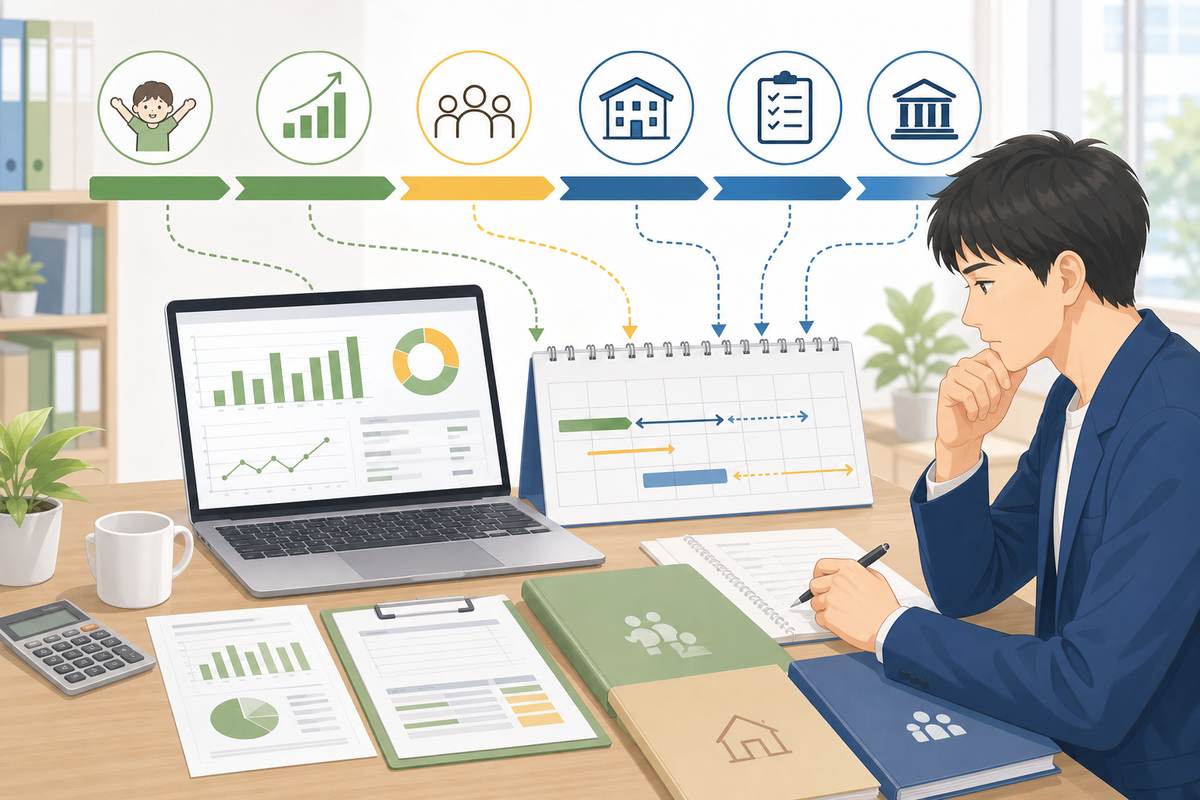 放課後等デイサービスの月次収支をシミュレーションする管理者