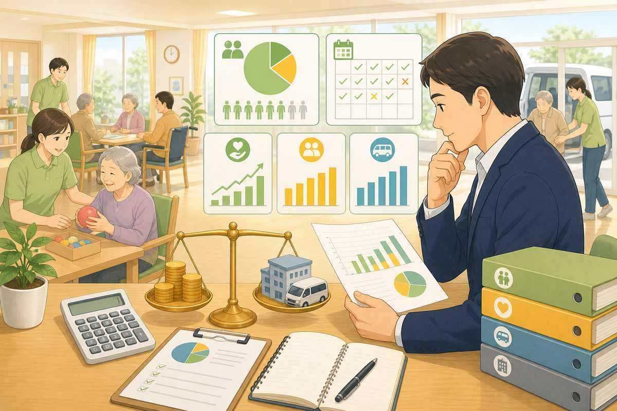訪問介護の開業費用を抑える方法を検討する場面