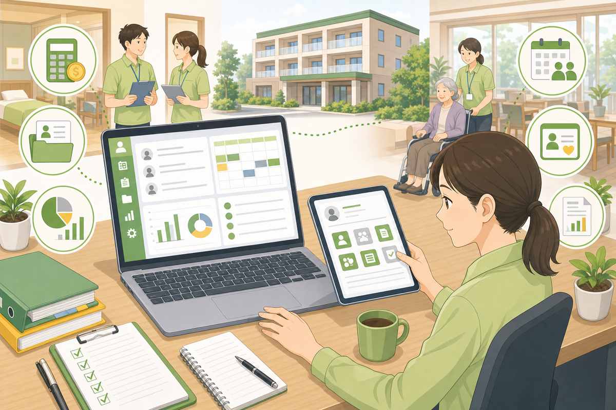 有料老人ホームの開業後に必要な運営体制を整えるイメージ