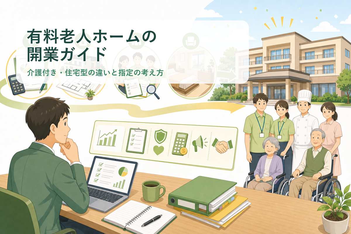 有料老人ホームの開業ガイド｜介護付き・住宅型の違いと指定の考え方